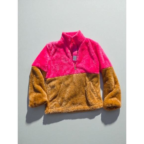 NWT Lilly Pulitzer Keala Sherpa Popover Pink Isle 'You earned it colorblock' - Picture 3 of 10